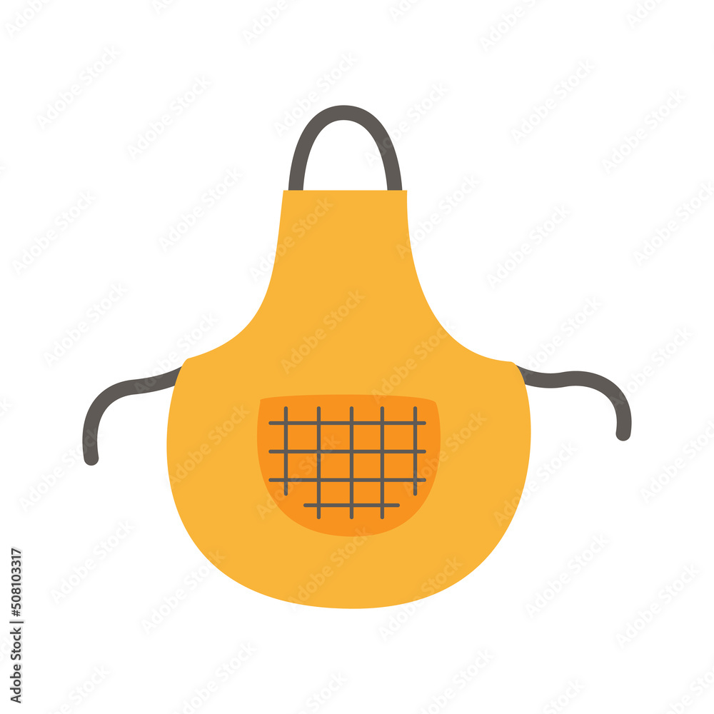 Fototapeta premium Vector illustration of kitchen apron on white background.