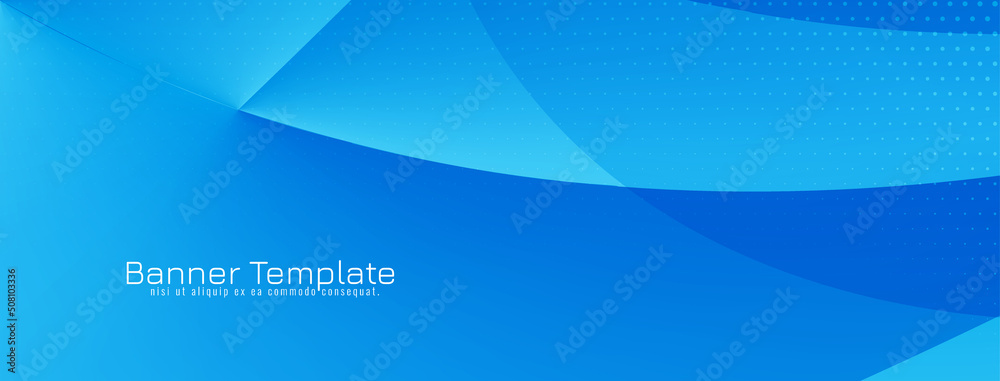 Modern elegant wave style blue color banner design Modern elegant wave style blue color banner design
