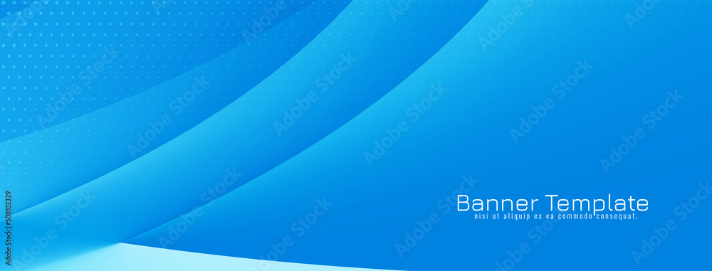 Beautiful elegant wave style blue color business banner design Beautiful elegant wave style blue color business banner design