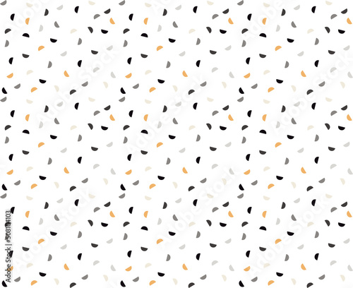 Seamless Pattern Colorful Semicircles, Confetti Style. Vector illustration