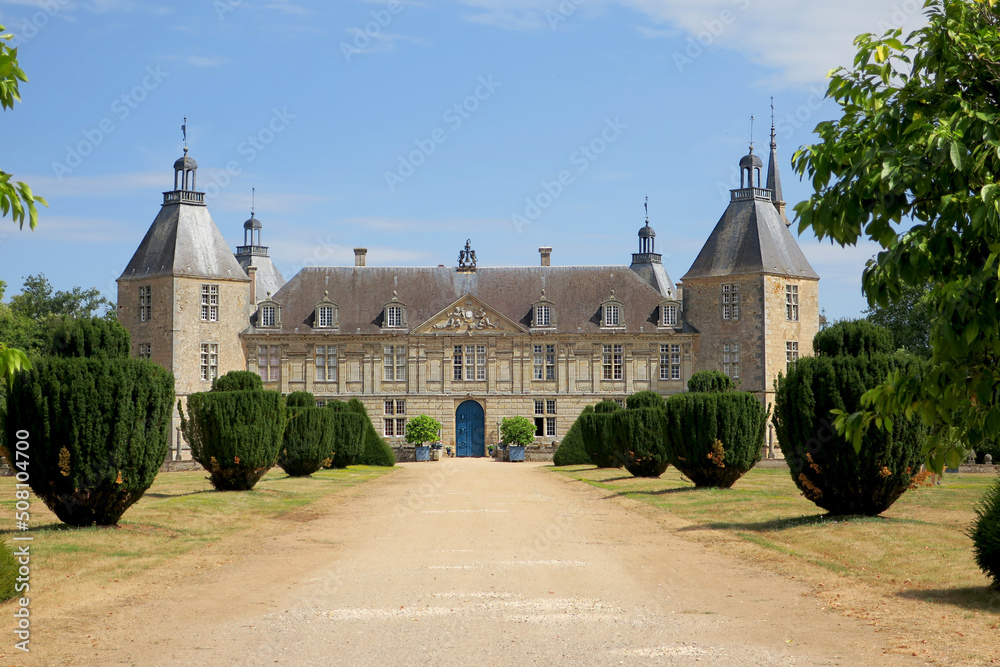 Castle of Sully in Bourgogne, France (Château de Sully)