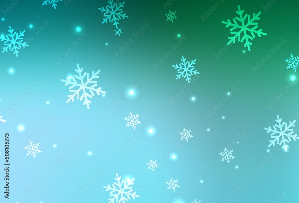 Light Green vector backdrop in holiday style.