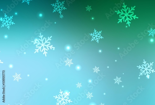 Light Green vector backdrop in holiday style.