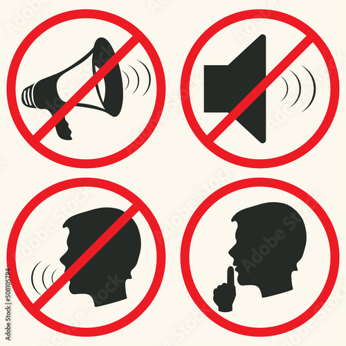 silence vector icon.The no sound icon.