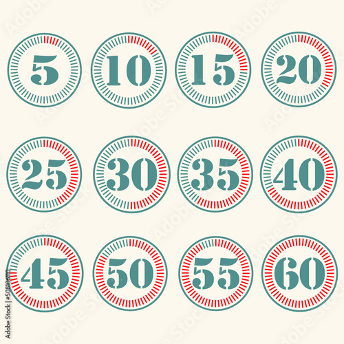 Digital timer vector icon