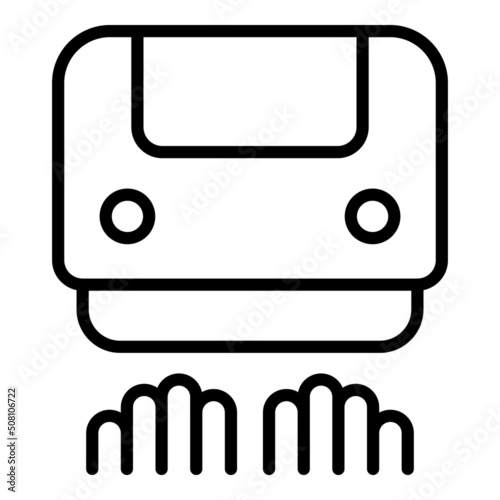 Towel dryer icon outline vector. Hand air dry. Paper dispenser