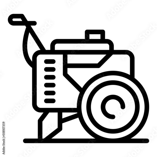 Agriculture cultivator icon outline vector. Machine farm. Machinery equipment