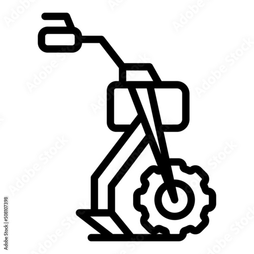 Cultivator machinery icon outline vector. Farm machine. Tractor agriculture