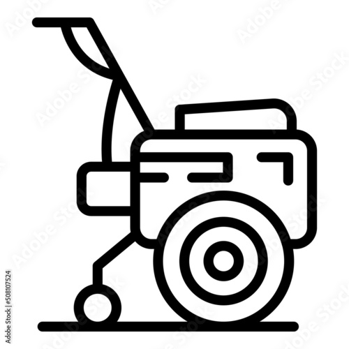 Combine cultivator icon outline vector. Farm machine. Agriculture equipment