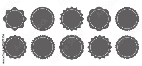 vector illustration of gray colored award banners on white background