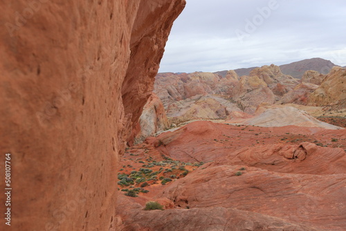 red and yellow mountains and sand in the valley of fire