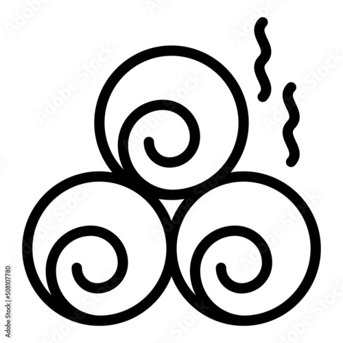 Spa hot towel icon outline vector. Wax hair. Cream depilation