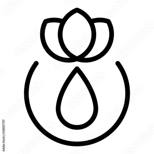 Spa cream drop icon outline vector. Candle wax. Aroma step