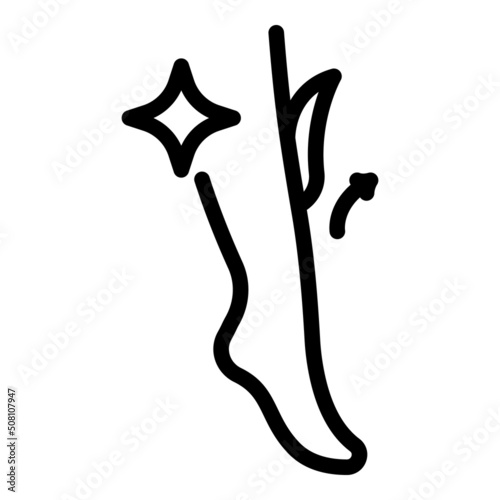 Clean leg depilation icon outline vector. Candle wax. Aroma paraffin