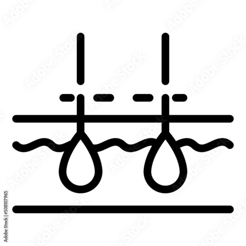 Hair removal icon outline vector. Candle wax. Cream depilation