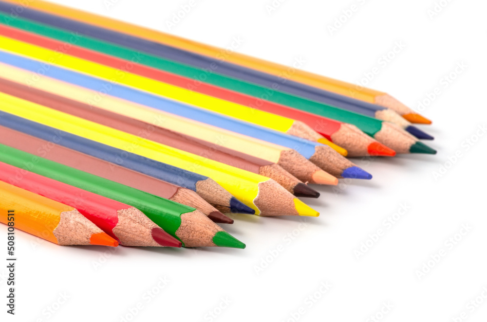 Color pencils isolated on white background. Color pencils isolated on white background.