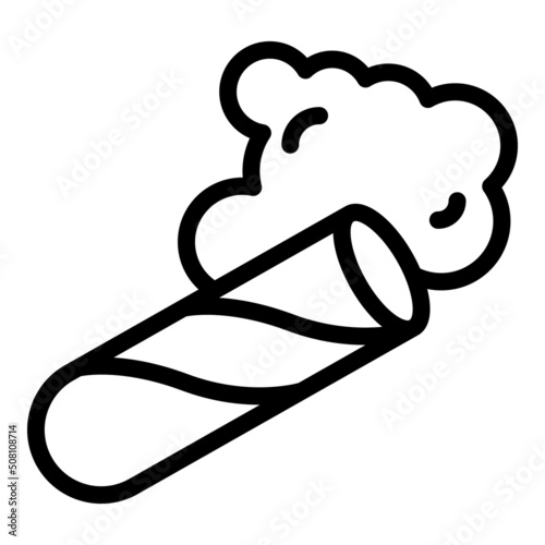 Smoking cigar icon outline vector. Tobacco smoke. Pipe health