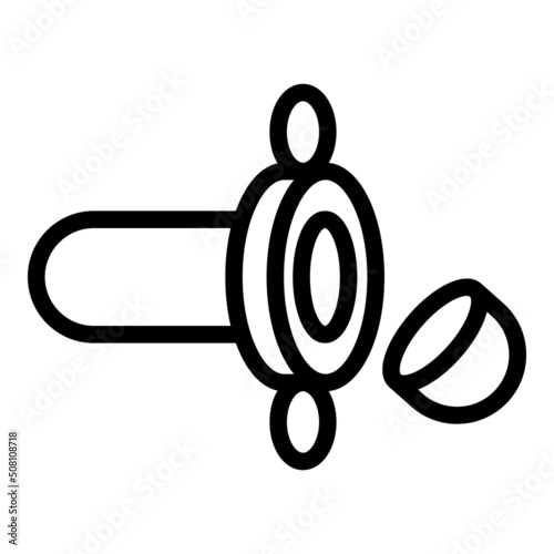 Tube cigar cutter icon outline vector. Smoke filter. Vape nicotine