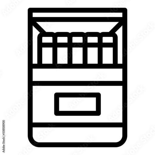 Cigarette box icon outline vector. Cigar tobacco. Burn pack