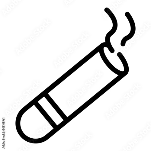 Cigar icon outline vector. Cigarette tobacco. Smoker vape