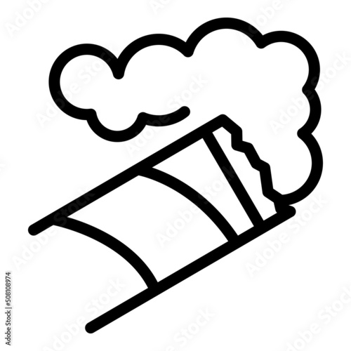 Smoking cigar icon outline vector. Tobacco smoke. Filter smoke