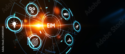 EIM Enterprise information management system. 3d illustration photo