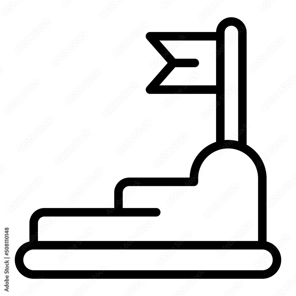 Target task flag icon outline vector. Work time. Business team Target task flag icon outline vector. Work time. Business team