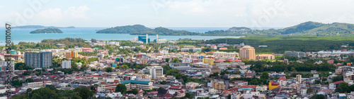 Panoramic view of Phuket town, Phuket, Thailand.
