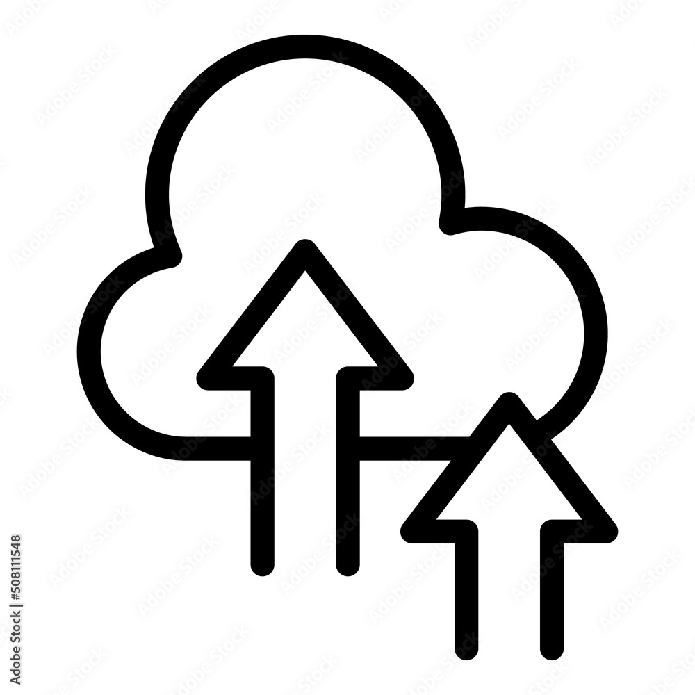 Cloud money earn icon outline vector. Making donation. Laptop bank Cloud money earn icon outline vector. Making donation. Laptop bank