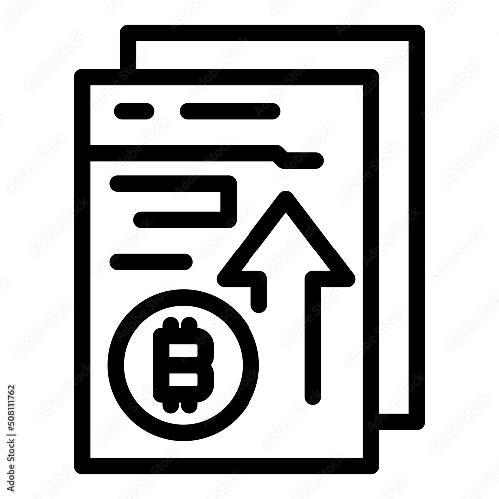 Bitcoin easy earn icon outline vector. Make card. Laptop sitting Bitcoin easy earn icon outline vector. Make card. Laptop sitting