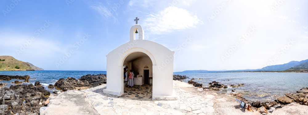 agios-nikolaos-kapelle-georgioupoli-insel-kreta-griechenland-stock