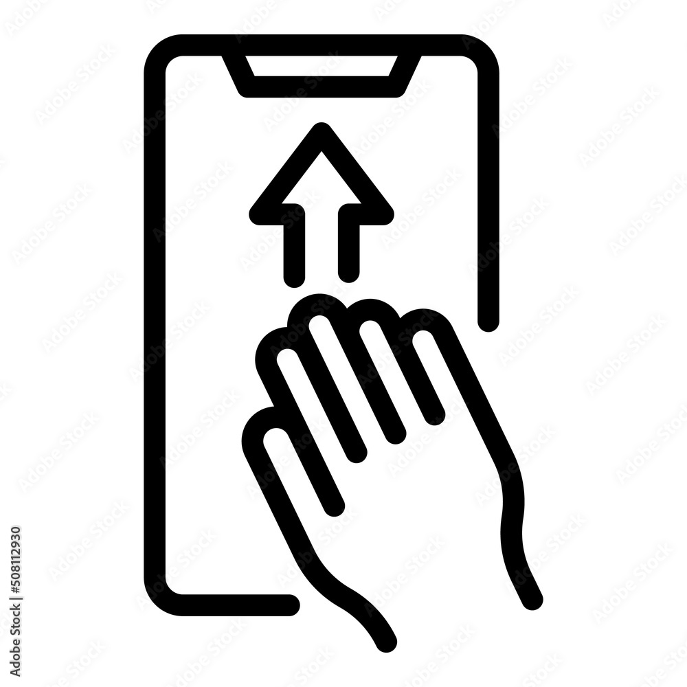 Screen touch icon outline vector. Digital app. Hand smartphone Screen touch icon outline vector. Digital app. Hand smartphone