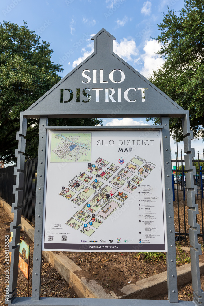 Waco, TX Oct 21, 2021 Silo District map gives information and