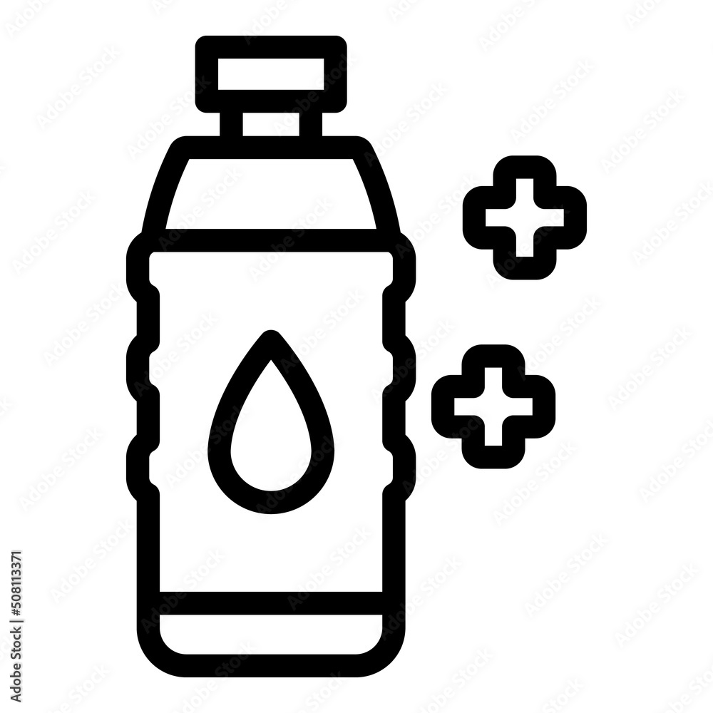 Water bottle diet icon outline vector. Metabolic energy. Food nutrition Water bottle diet icon outline vector. Metabolic energy. Food nutrition
