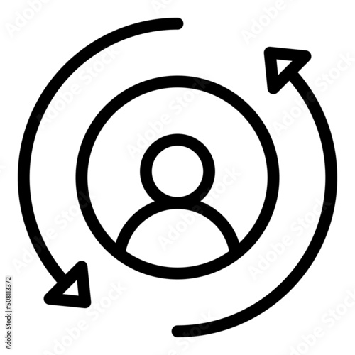 Human metabolism icon outline vector. Diet energy. Chemical body