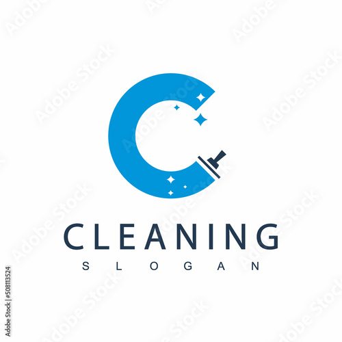 Cleaning Logo Using Letter C Icon