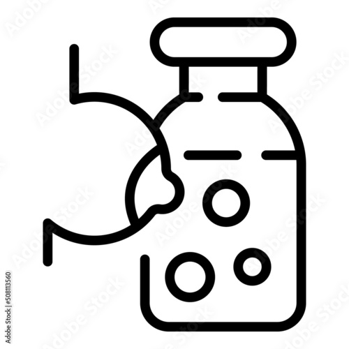 Milk mother baby icon outline vector. Infant care. Child health