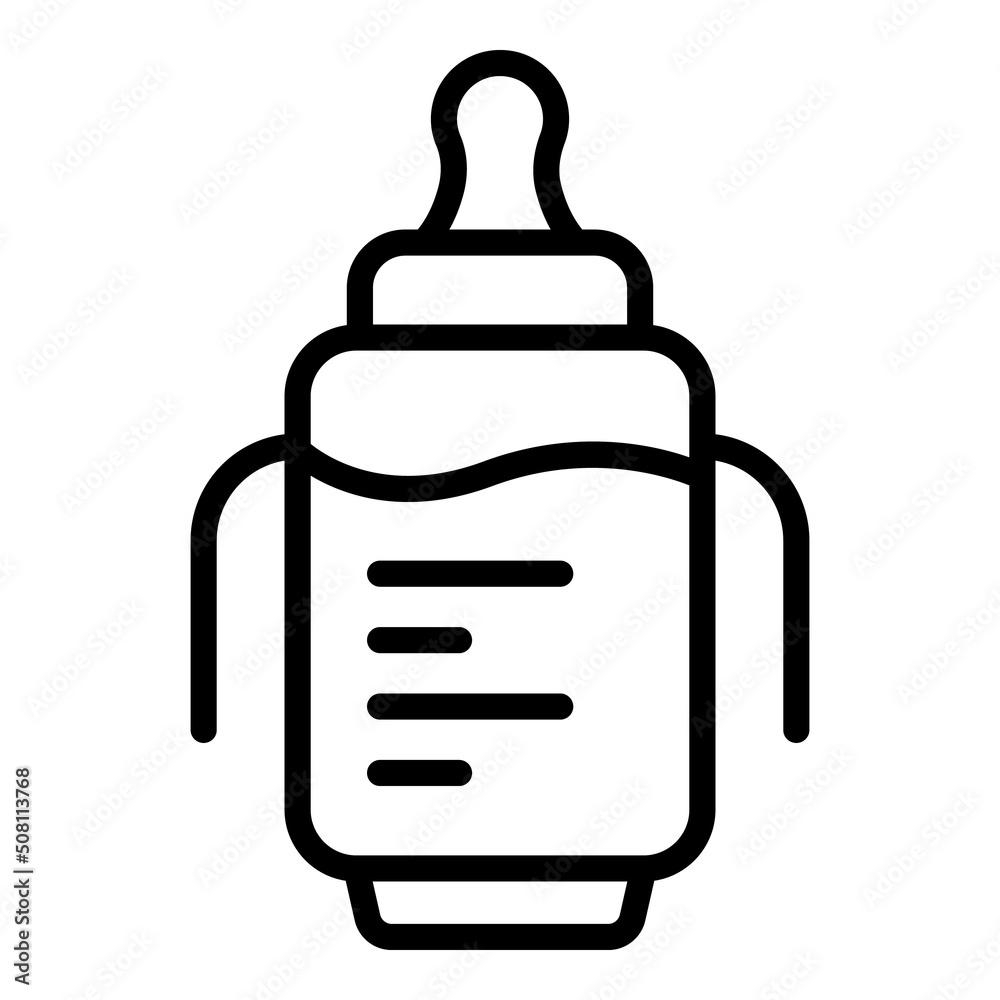 Baby milk bottle icon outline vector. Infant care. Health diaper Baby milk bottle icon outline vector. Infant care. Health diaper