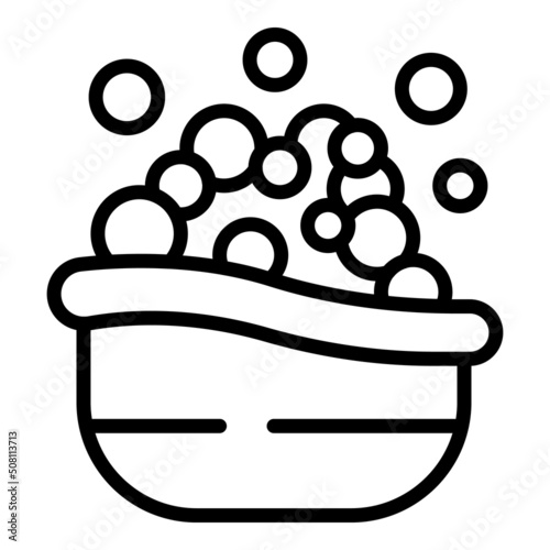 Baby bath basin icon outline vector. Infant care. Sleep health