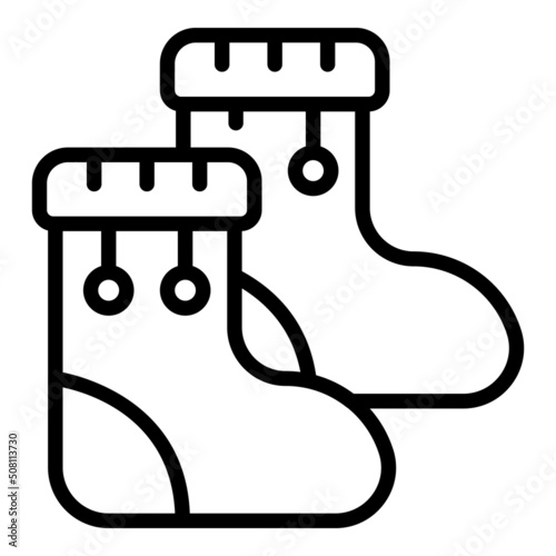 Baby socks icon outline vector. Infant care. Newborn child