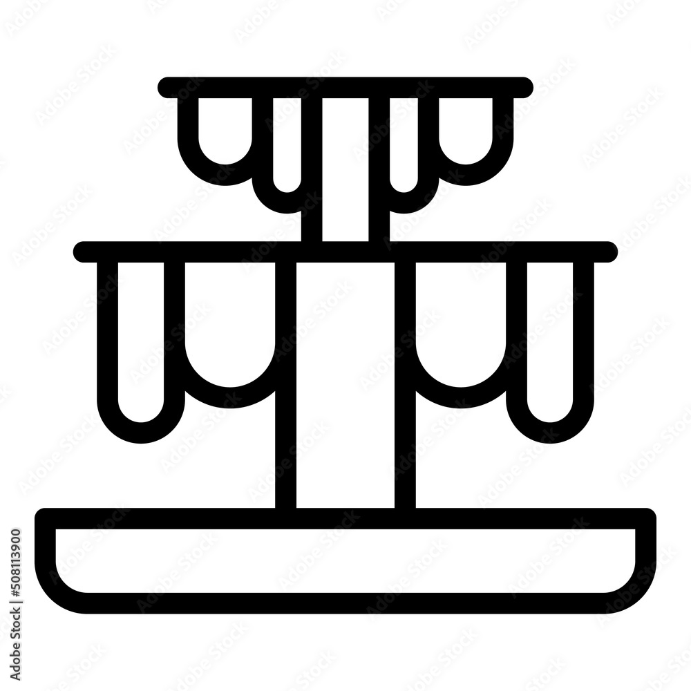 Cake pot icon outline vector. Chocolate candy. Egg bakery