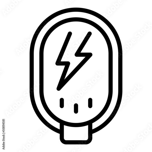 Small powerbank icon outline vector. Power battery. External power