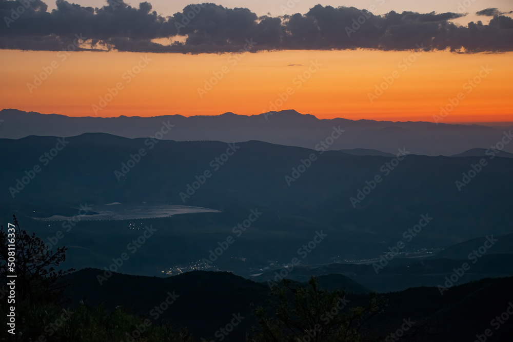 beautiful sunrise over the mountains