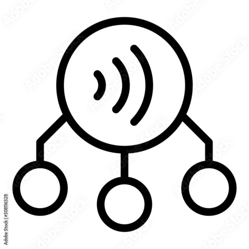 Public election icon outline vector. Speech elocution. Student debate