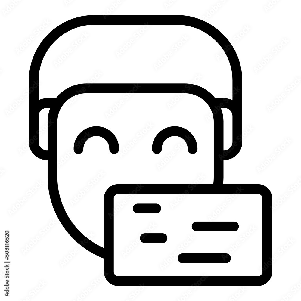 Speach election icon outline vector. Public oratory. Rhetoric debate Speach election icon outline vector. Public oratory. Rhetoric debate