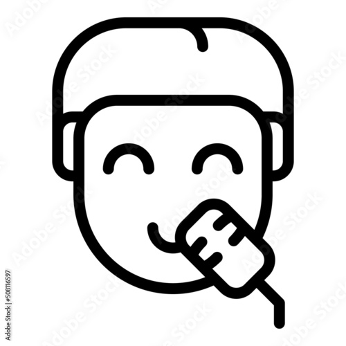 Class speech icon outline vector. Election public. Rhetoric oratory