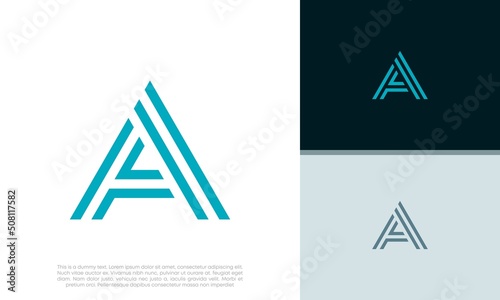 Initials A logo design. Initial Letter Logo. Innovative high tech logo template.