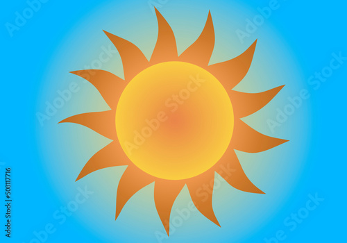 Fondo de sol en cielo del solsticio de verano.