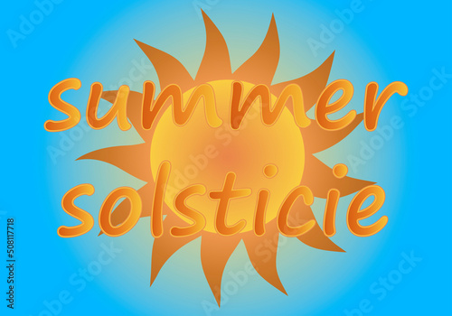 Fondo de sol en cielo del solsticio de verano.