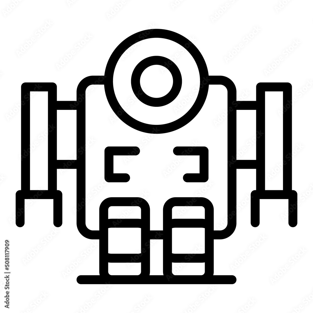 Robot child icon outline vector. Cute mascot. Android ai Robot child icon outline vector. Cute mascot. Android ai
